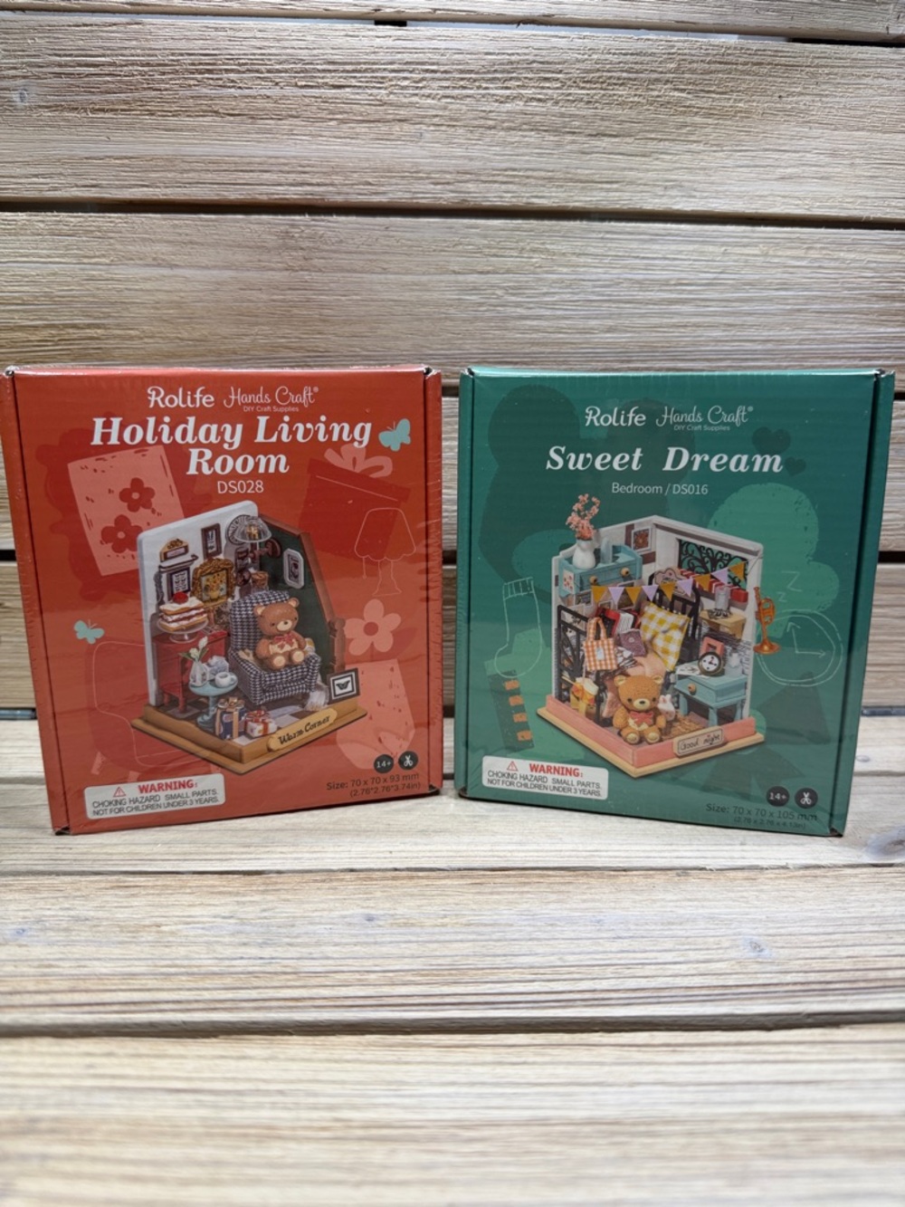 Rolife Holiday Living Room & Sweet Dream Miniature DIY Kits - NEW IN BOXES